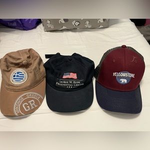 Three Hats - Yellowstone, Greece and George Washington Pres. Center